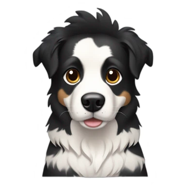 dog, short-hair, black-hair, black-mouth, white-chest, white-stripe-down-face, black-face, black-head, border-collie, mcnab sticker