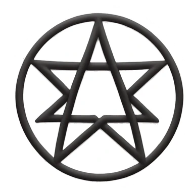 Pentagram logo sticker