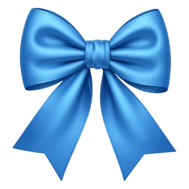 blue color bow sticker