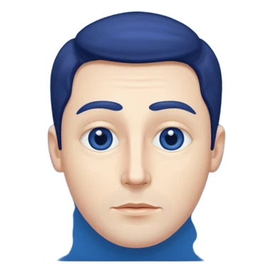 a man with deep blue almond eyes and hollow cheeks sticker