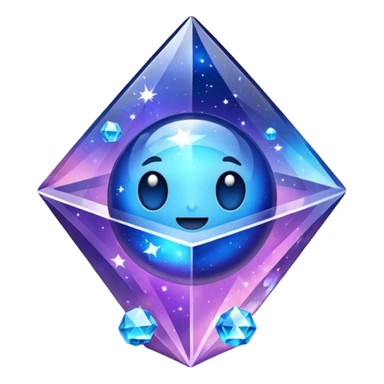 Galaxy within a crystal sticker