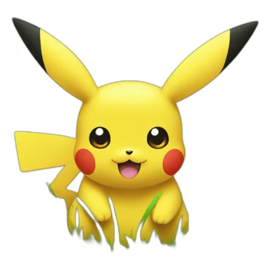 Pikachu grass type sticker