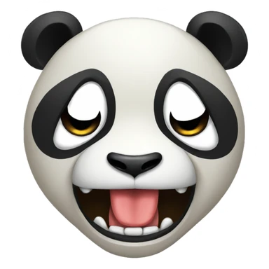 hungry angry panda sticker