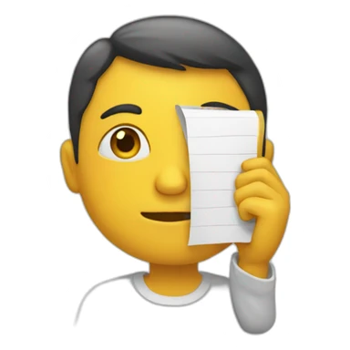 someone taking note sticker