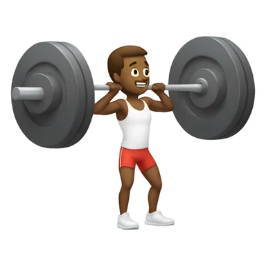 guy doing squats with squatbar sticker