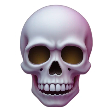 skull neon light sticker