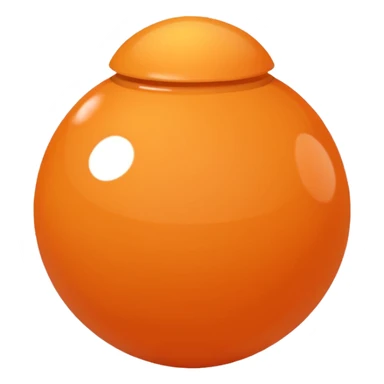 orange plastic ball sticker
