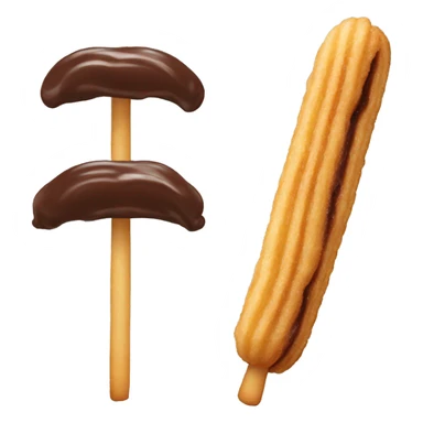 Chocolate dipped churro sticker