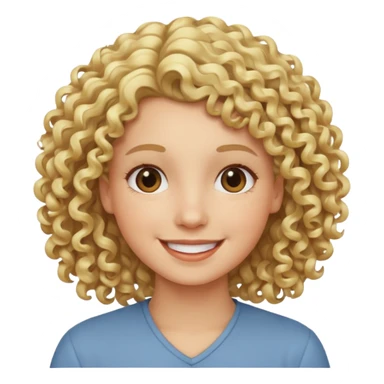 gravida cabelo cacheado loiro sticker