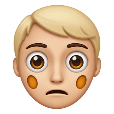 weirded out face sticker