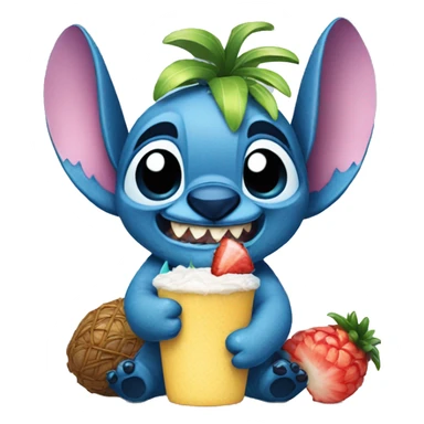 Stitch with pinocolada sticker