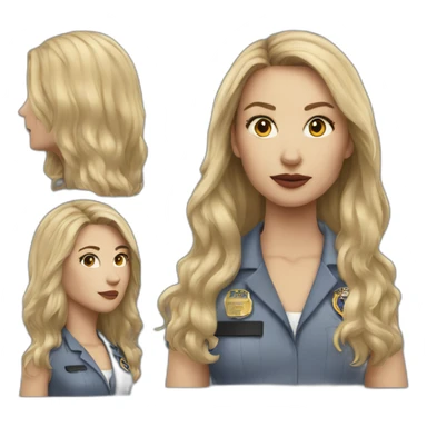 Hyper realistic fbi white women agent sticker