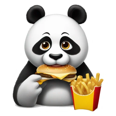 Panda eating McDonald’s  sticker
