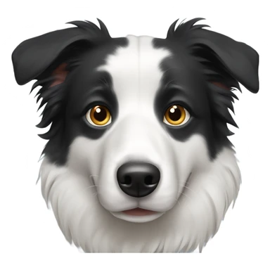 Border collie black ear and eye sticker