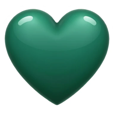  dark green heart sticker
