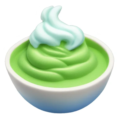 Matcha with blue foam sticker