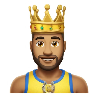 Elias from the dutch tv program ''ex on the beach double dutch'' wearing his famous crown sticker