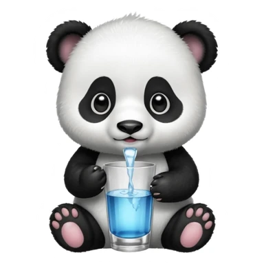 baby Panda with glass sticker