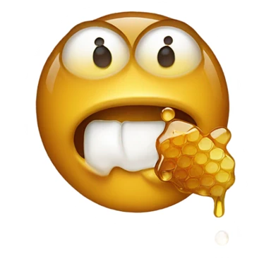 face eating honey sticker