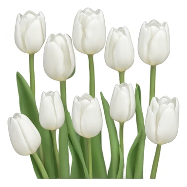 Ramo de tulipanes blancos sticker