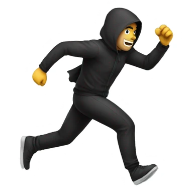 A thief running sticker