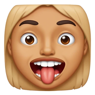 Emoji biting there lil sticker