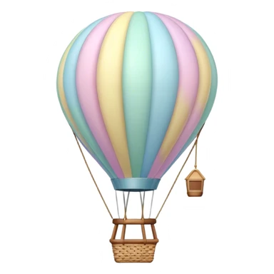 pastel hot air balloon  sticker