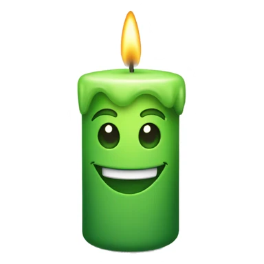 green candle grinning sticker