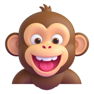 Monkey laugh  sticker