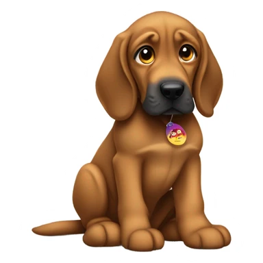 A Bloodhound puppy dog says no to racism! sticker