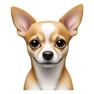chihuahua crossed with a jack russel, change black nose to a PINK NOSE, short legs sticker