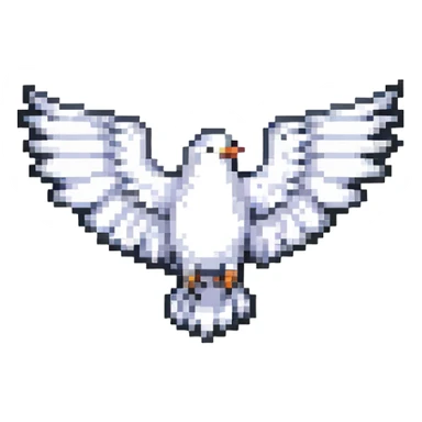 white bird wing sticker