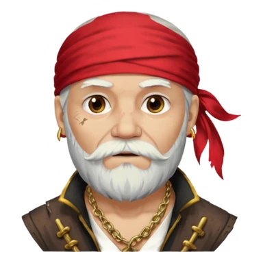 Pirate with white beard sticker