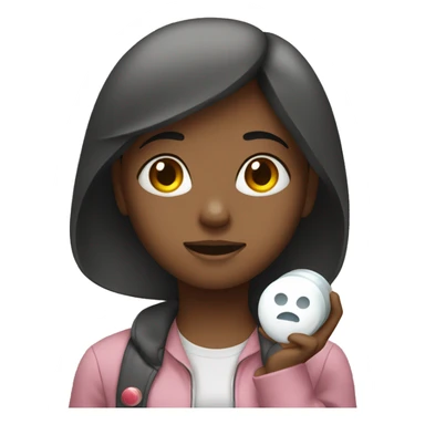 Girl and pill sticker