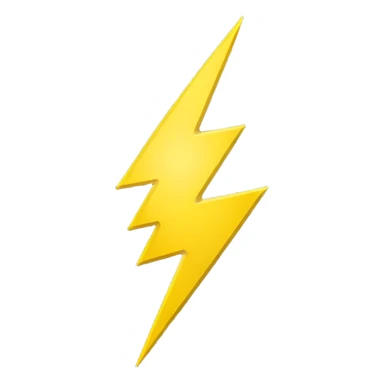 Lightning bolt with yellow dot under it sticker