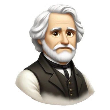 Ivan Turgenev russian author with a book sticker