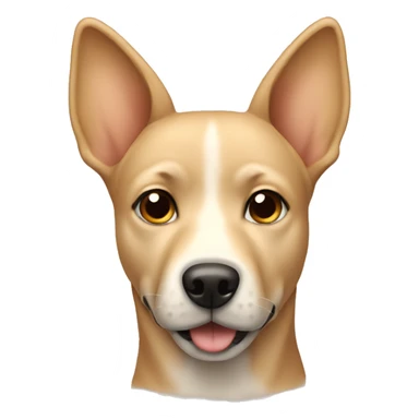 beige dog with big pointy ears sticker