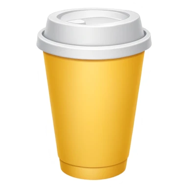 yellow disposable cup sticker