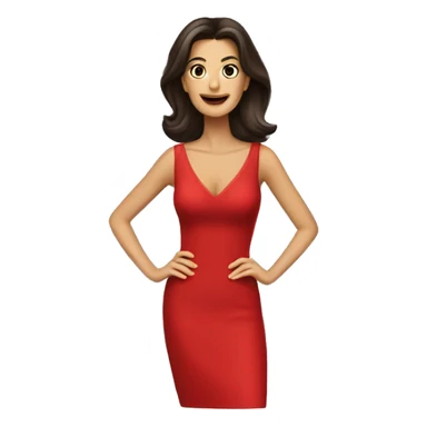 Teri Hatcher in red dress sticker