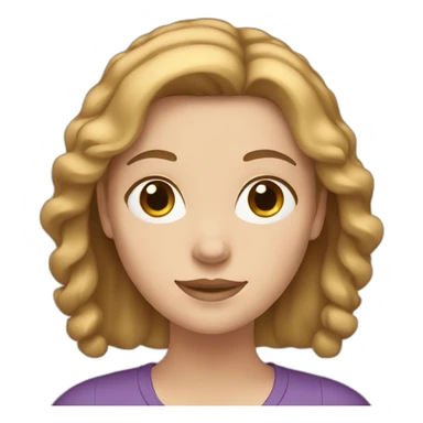 white girl wuth light brown hair sticker