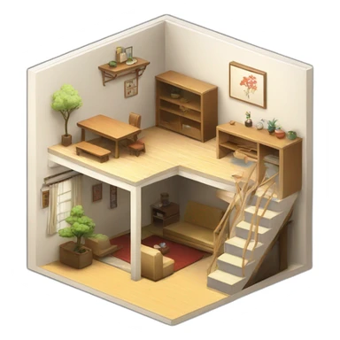 Tiny japanese apartment sticker