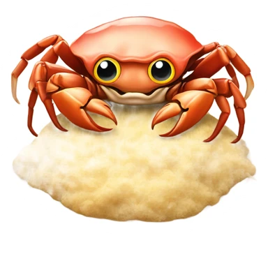 Sea crab, kissing baby chicken ￼ sticker