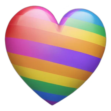 lgbt flag heart sticker