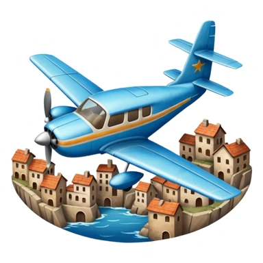 small size plane old town sticker