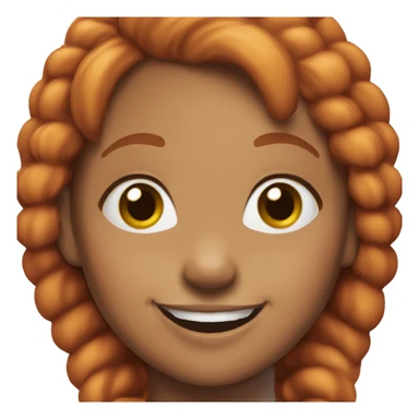 Pippi longstocking with light dark skin smiling and dark eyes sticker