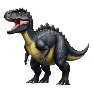 Fully black giganotosaurus with one tail sticker