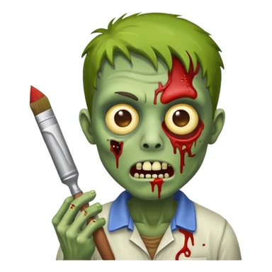painter zombie  sticker