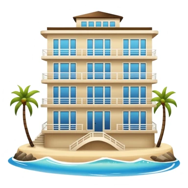 Luxury Hotel beside the beach sticker