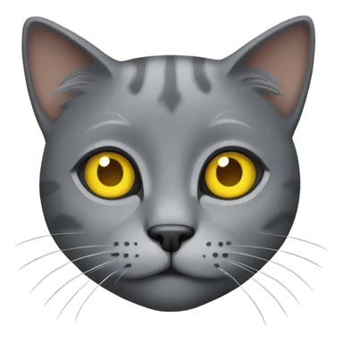 Gray cat with yellow eyes sticker