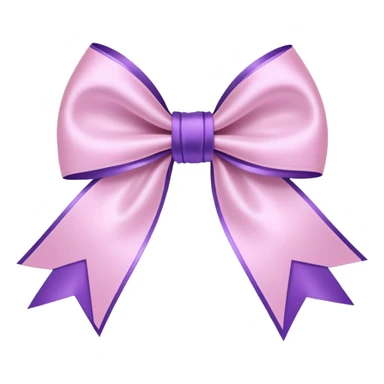 pastel pink and purple bow sticker